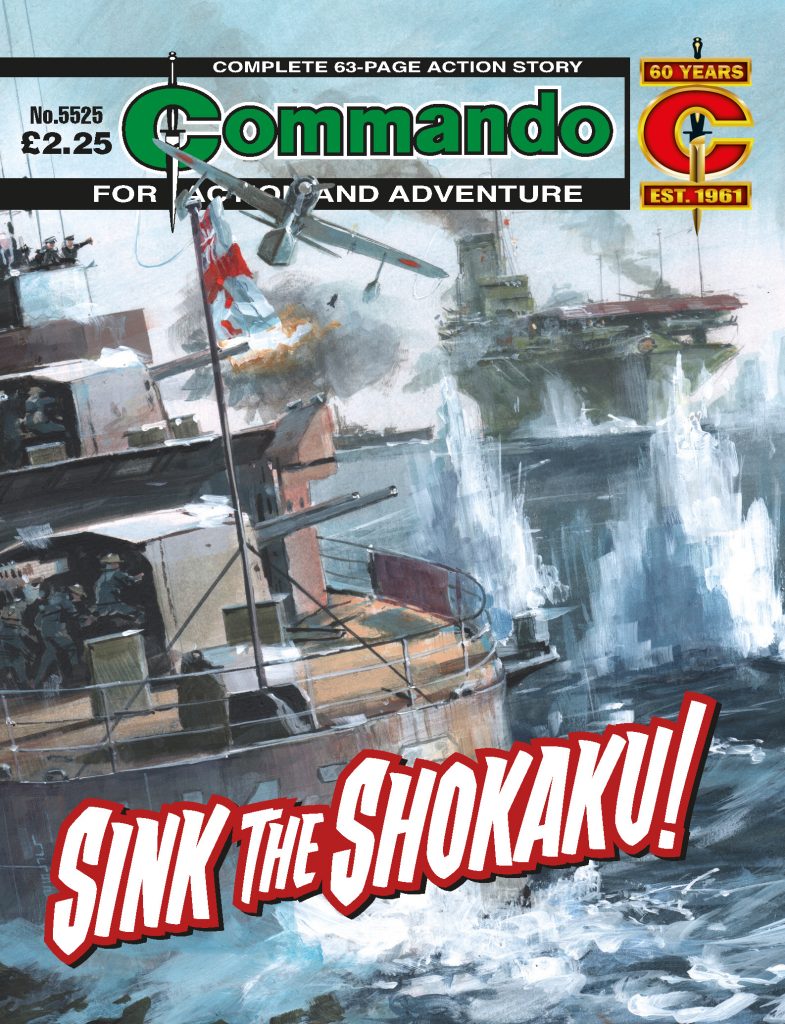 Commando 5525: Action and Adventure: Sink the Shokaku!, cover by Keith Burns