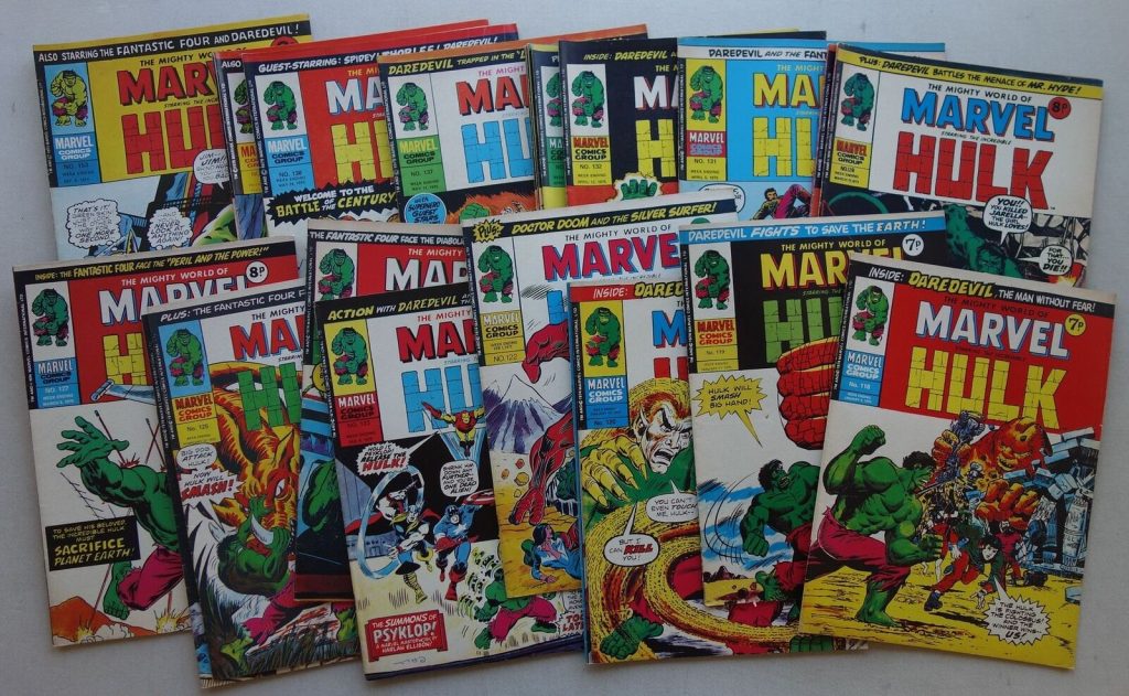Mighty World of Marvel #118-155 (1975) x 26 Most FN, FN/FN+