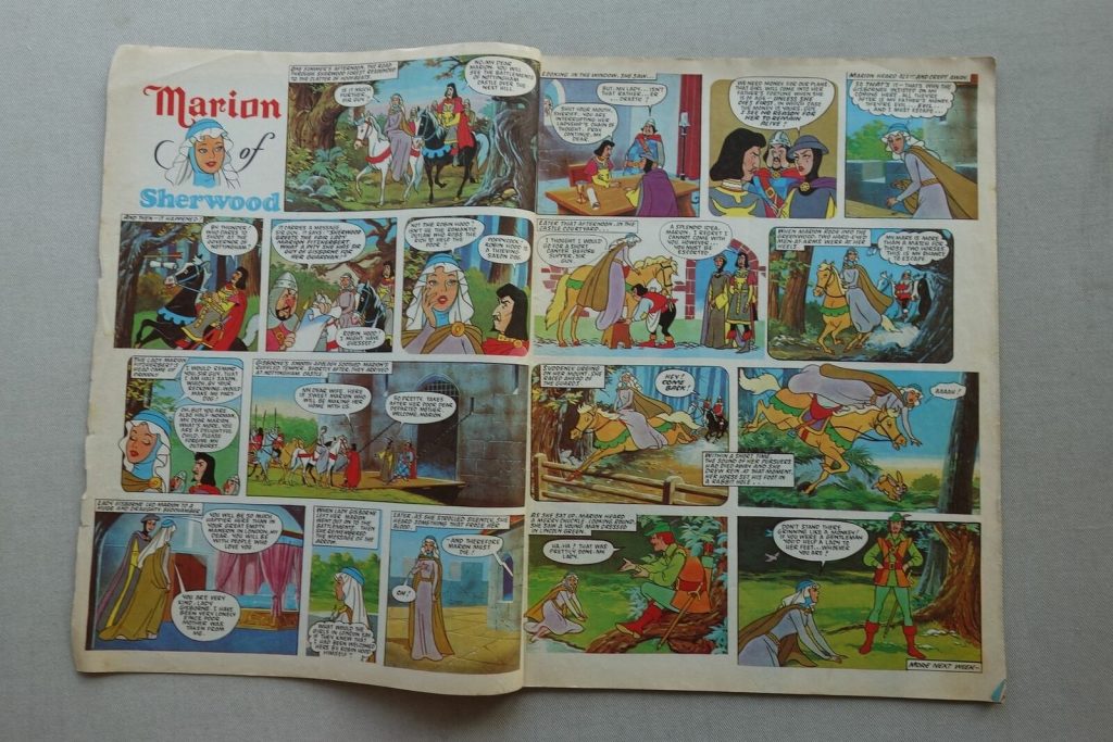 “Maid Marion” strip from Pixie No. 1, cover dated 24th June 1972