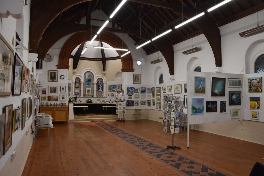 A 2021 art exhibition at the Mountbatten Gallery, Lee. Photo: Romsey Art Group