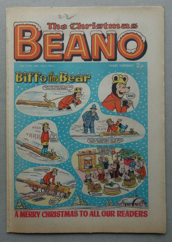 The Christmas Beano for 1971, No. 1536, cover dated 25th December 1971