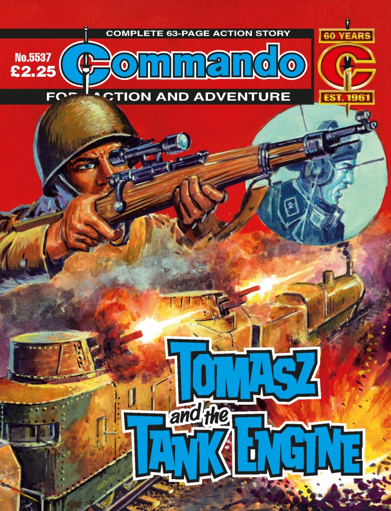 Commando 5537: Action and Adventure: Tomasz and the Tank Engine - cover by Manuel Benet