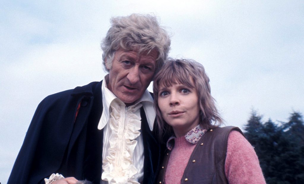 Jon Pertwee as The Doctor and Katy Manning as Jo Grant in a promotional image for Terror of the Autons