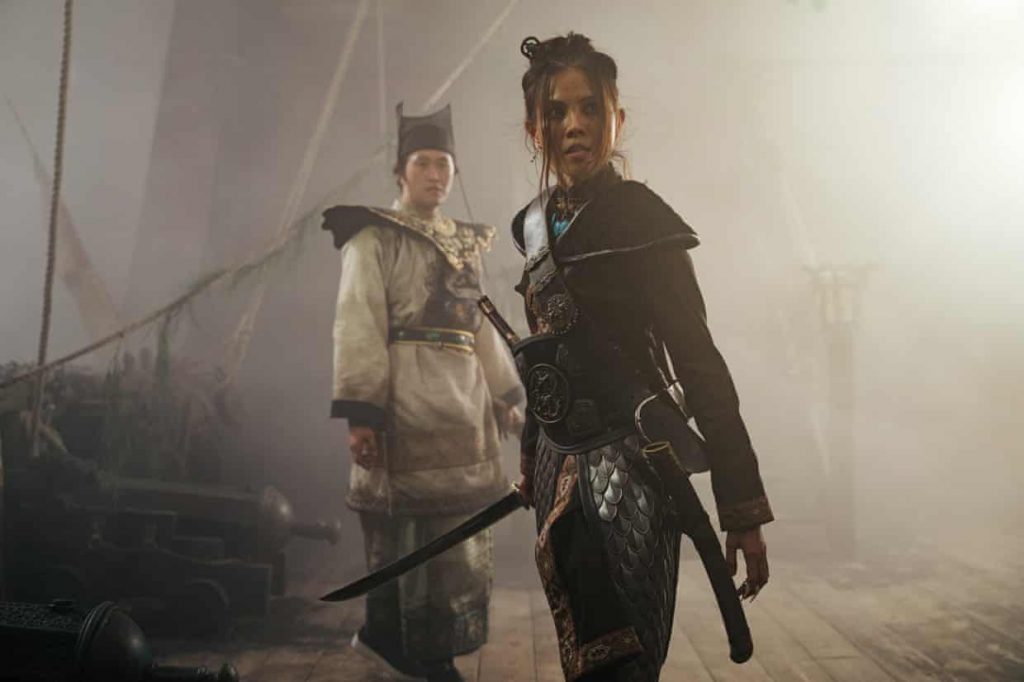 Ji-Hun (Arthur Lee) and Madam Ching (Crystal Yu). Image: James Pardon/BBC Studios