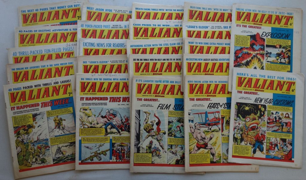 Various issues of the boys adventure comic, Valiant, as one lot