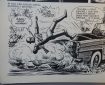 Robot Archie is at the mercy of “idiot human” drivers in a page drawn by Ernest Kearon from the adventure “Robot Archie in The Crystal Leopard”, published in 1967