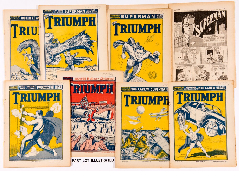 Copies of Triumph featuring Superman, previously sold by ComPal