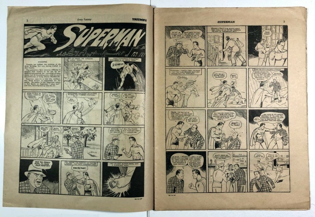 "Superman" as presented in Triumph No. 784
