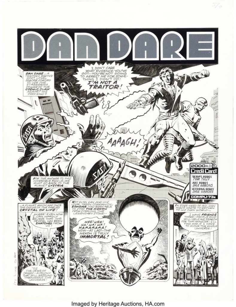 Dave Gibbons 2000AD Prog 119 "Dan Dare" Story Page 1 Original Art (IPC Magazines, Ltd., 1979)