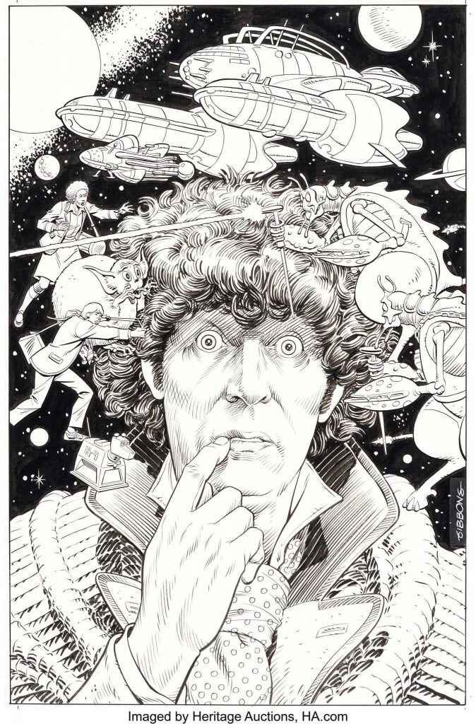 Dave Gibbons Doctor Who #1 Back Cover Original Art (Marvel, 1984)