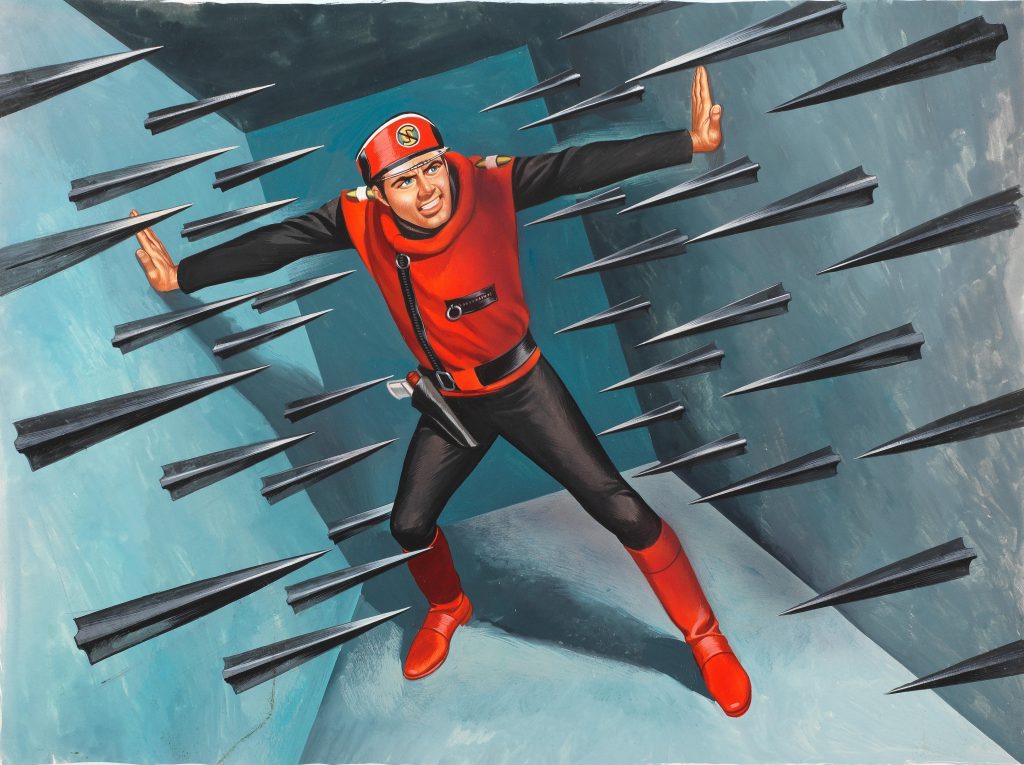 “Captain Scarlet and The Mysterons: Artwork board No. 7 For The End Title Sequence”, by Ron Embleton