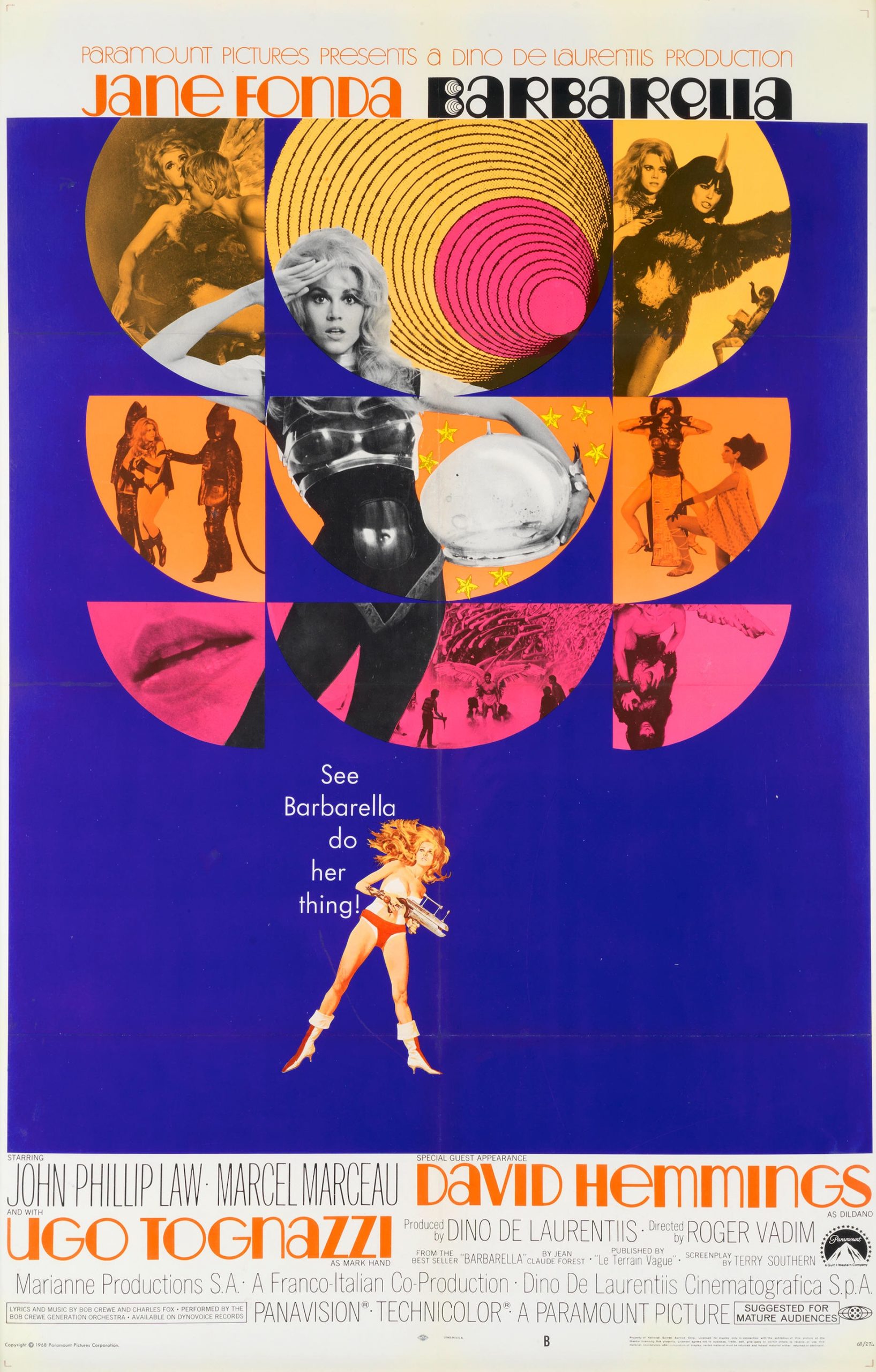 Barbarella Paramount Pictures, 1968, US one-sheet, Style B via Bonhams