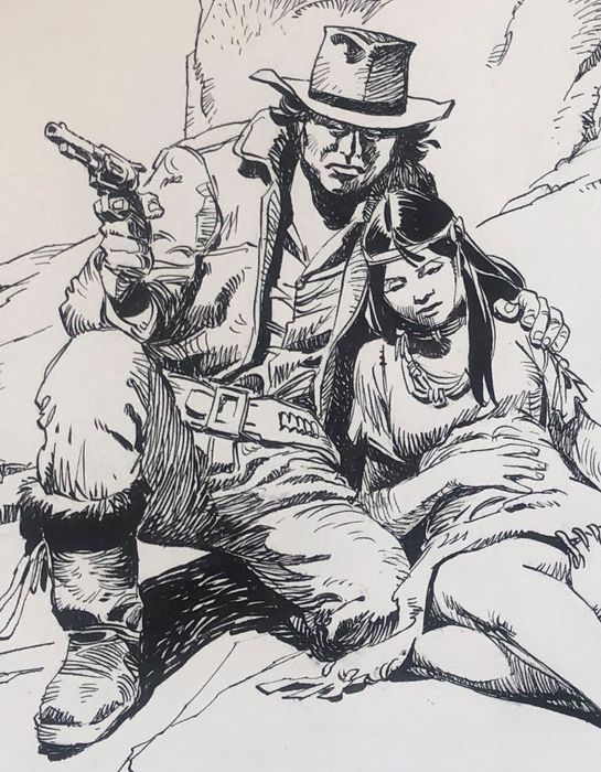 “Historia corta del Oeste”, drawn by longtime EAGLE artist Luis Bermejo