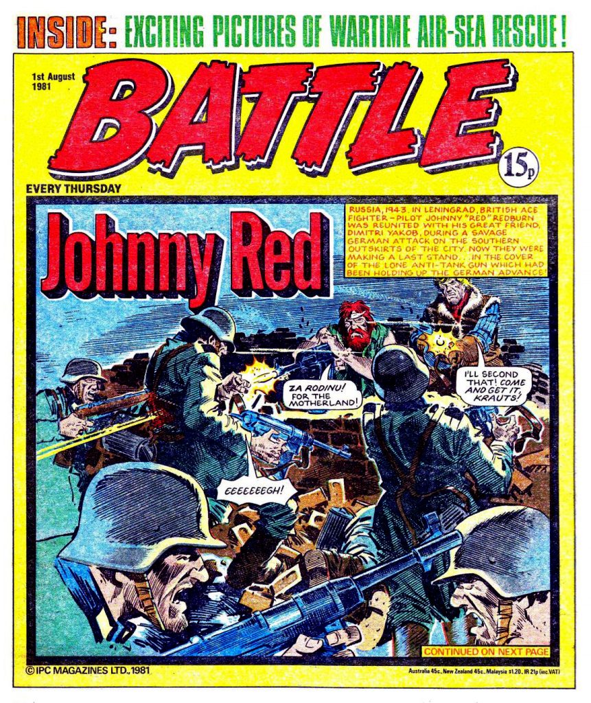 Battle, cover dated 1st August 1981 featuring Charley's War