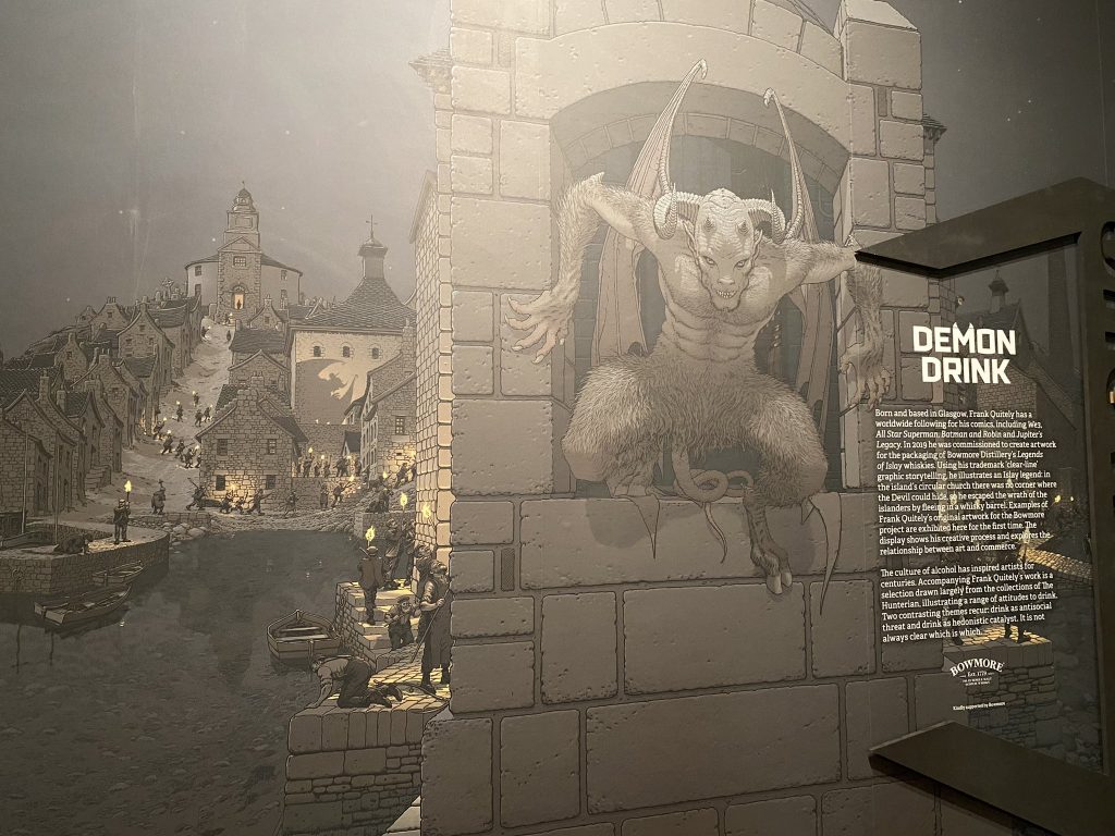 "Demon Drink" art by Frank Quitely at The Hunterian. Photo courtesy Metaphrog
