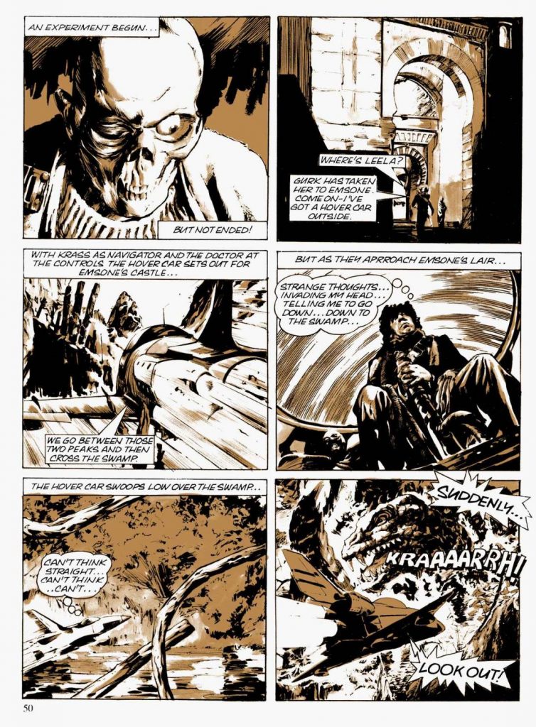 Page 3 of the story "Emsone's Castle" for Doctor Who Annual 1979, art by Paul Crompton, as published