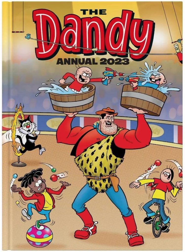 The Dandy Annual 2023. Cover by Mark McIlmail with Laura Howell