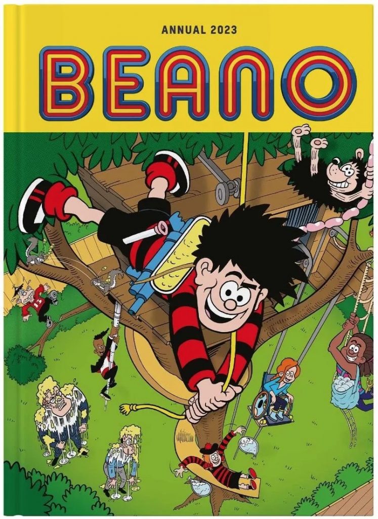 The BEANO Annual 2023. Cover art by Nigel Parkinson,  design by Leon Strachan