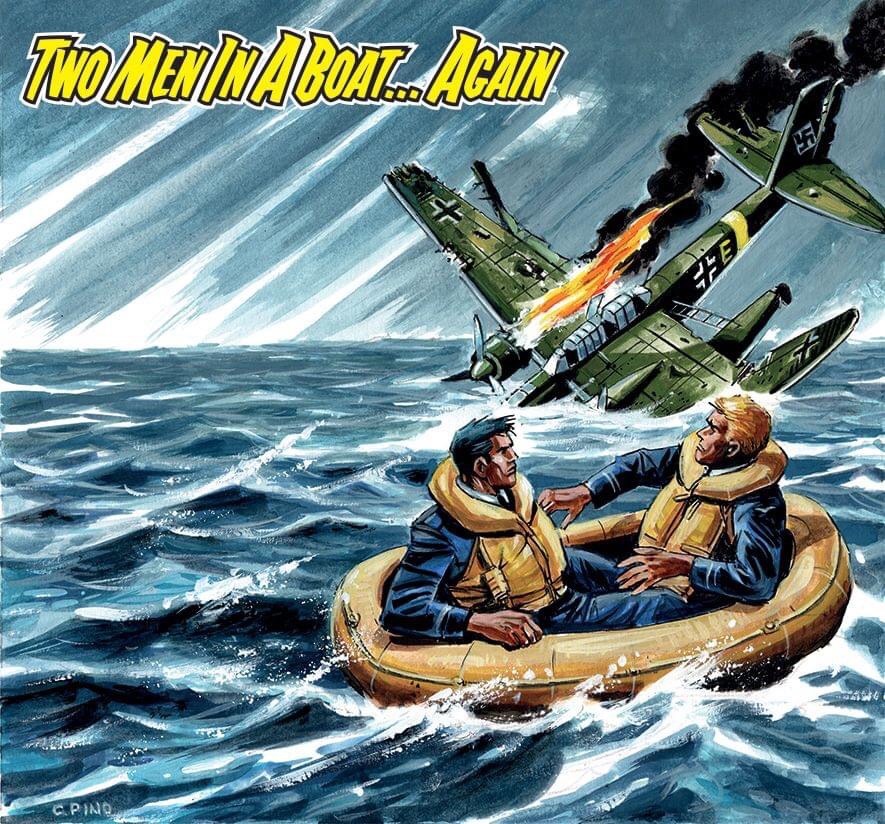 Commando 5545: Action and Adventure: Two Men in A Boat… Again - cover by Carlos Pino Full