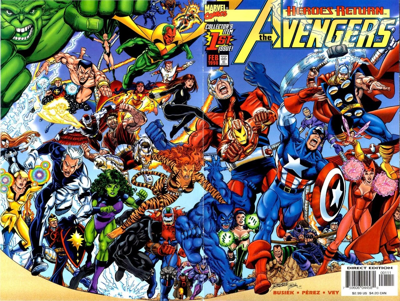 The Avengers #1 - Heroes Return (February 1998) - art by George Pérez