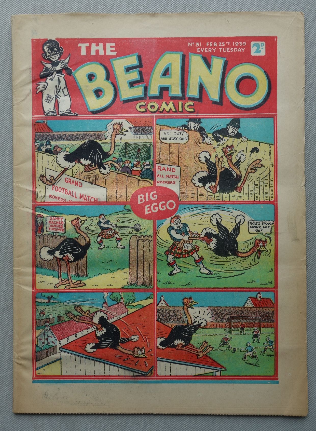 Beano No. 31, cover dated 25th February 1939