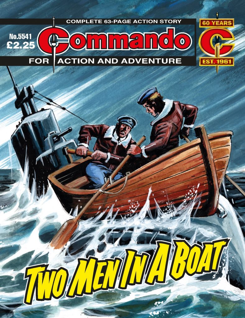 Commando 5541 - Action and Adventure: Two Men in a Boat - Cover by Carlos Pino