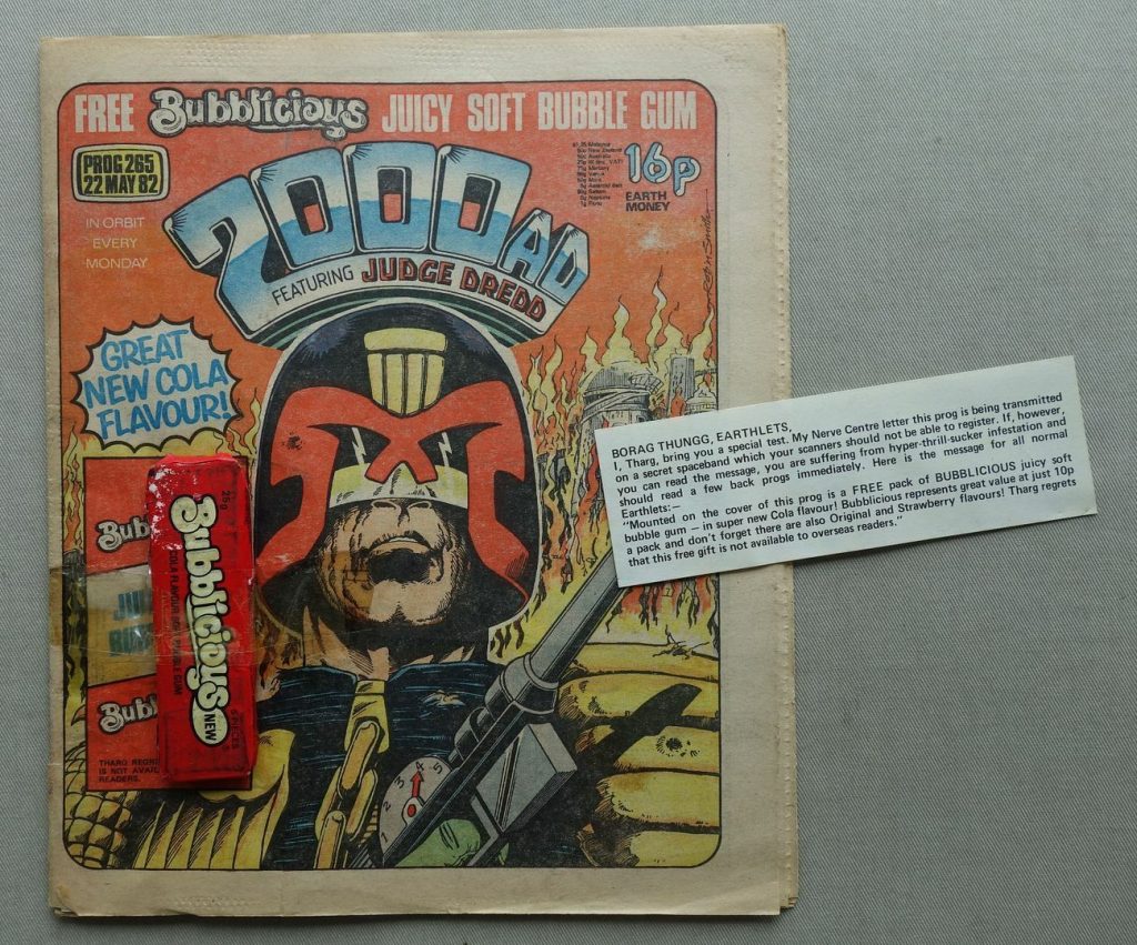 2000AD comic #265 - May 22 1982 +Free Gift Bubblicious Bubble Gum