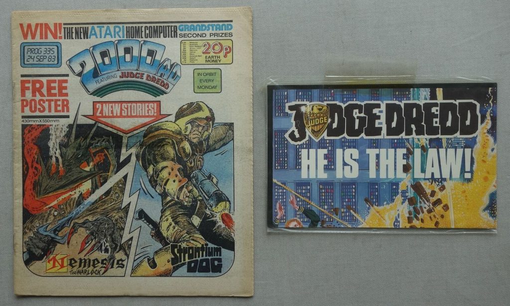 2000AD Prog 335 - cover dated Sep 24 1983, with Free Gift Poster