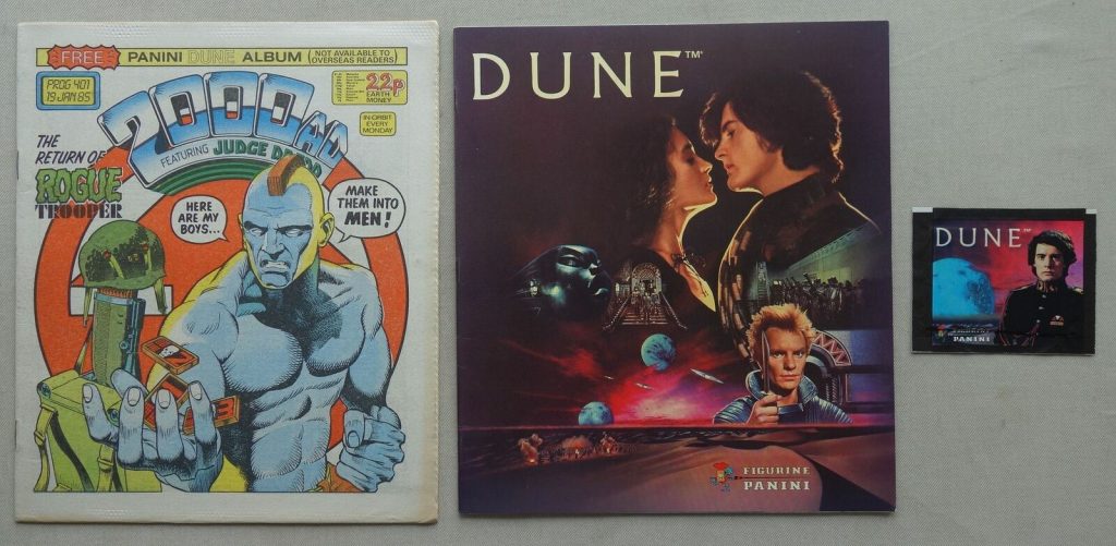 2000AD Prog 401 - cover dated Jan 19 1985, with Free Gift Dune Sticker Album+Stickers