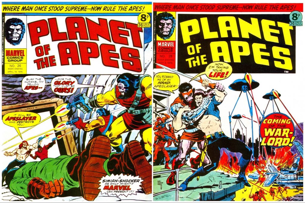 Planet of the Apes Weekly #26 and 29 featuring Apeslayer