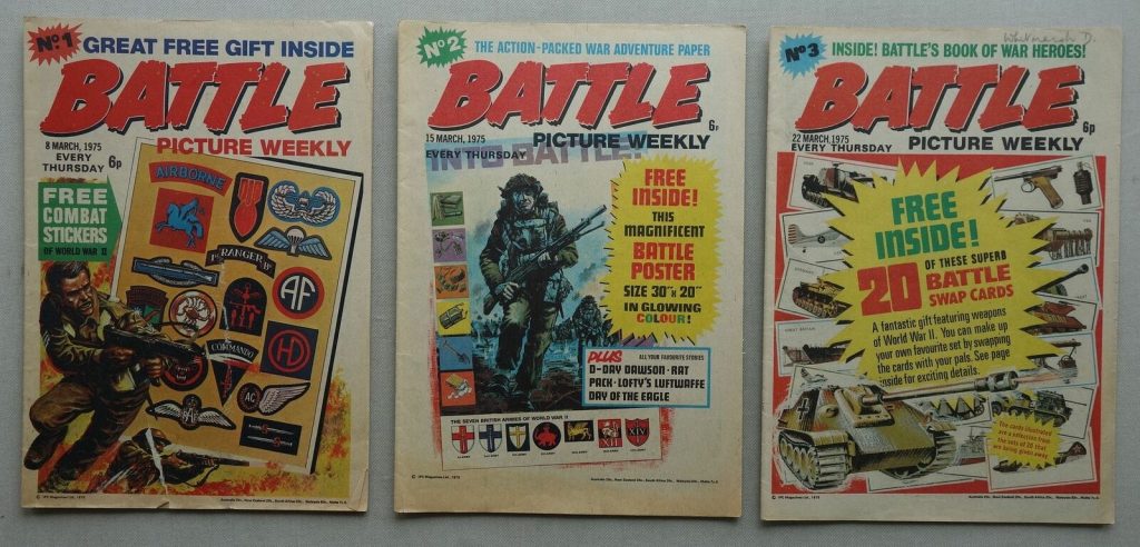 Battle Picture Weekly Issues 1, 2, 3 (1975) 