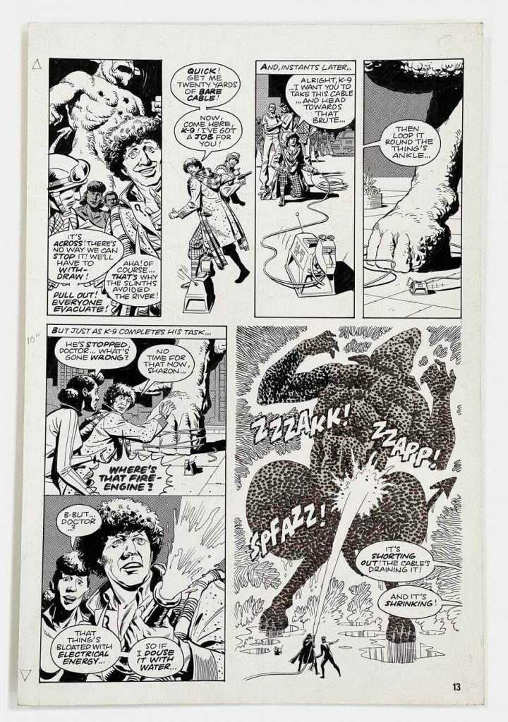 Dave Gibbons Original Art for Marvel's Doctor Who Monthly #48 page 13 1981