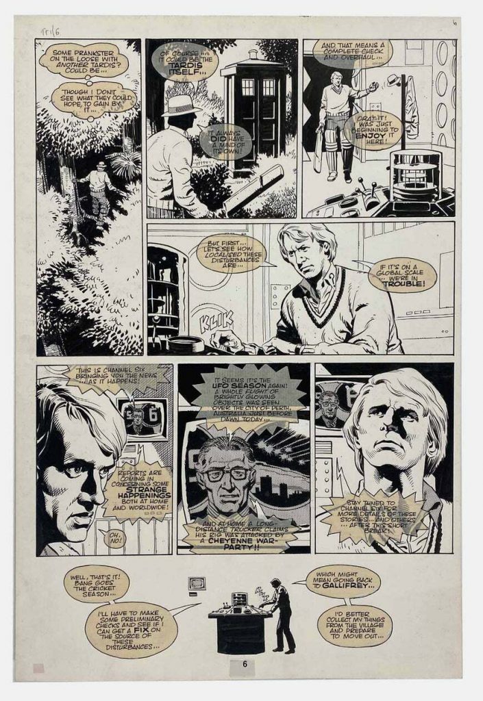 Dave Gibbons Original Art for Marvel's Doctor Who Monthly #61 page 12 1982