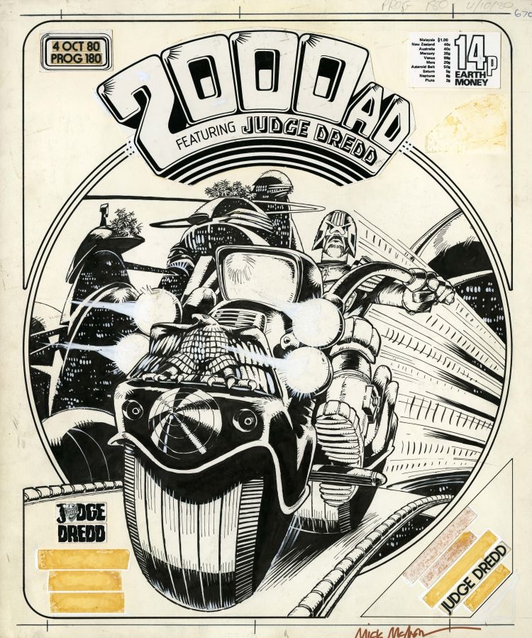 Judge Dredd by Mick McMahon Apex Edition - Sample Art by Mick McMahon - 2000AD Prog 180 - Cover