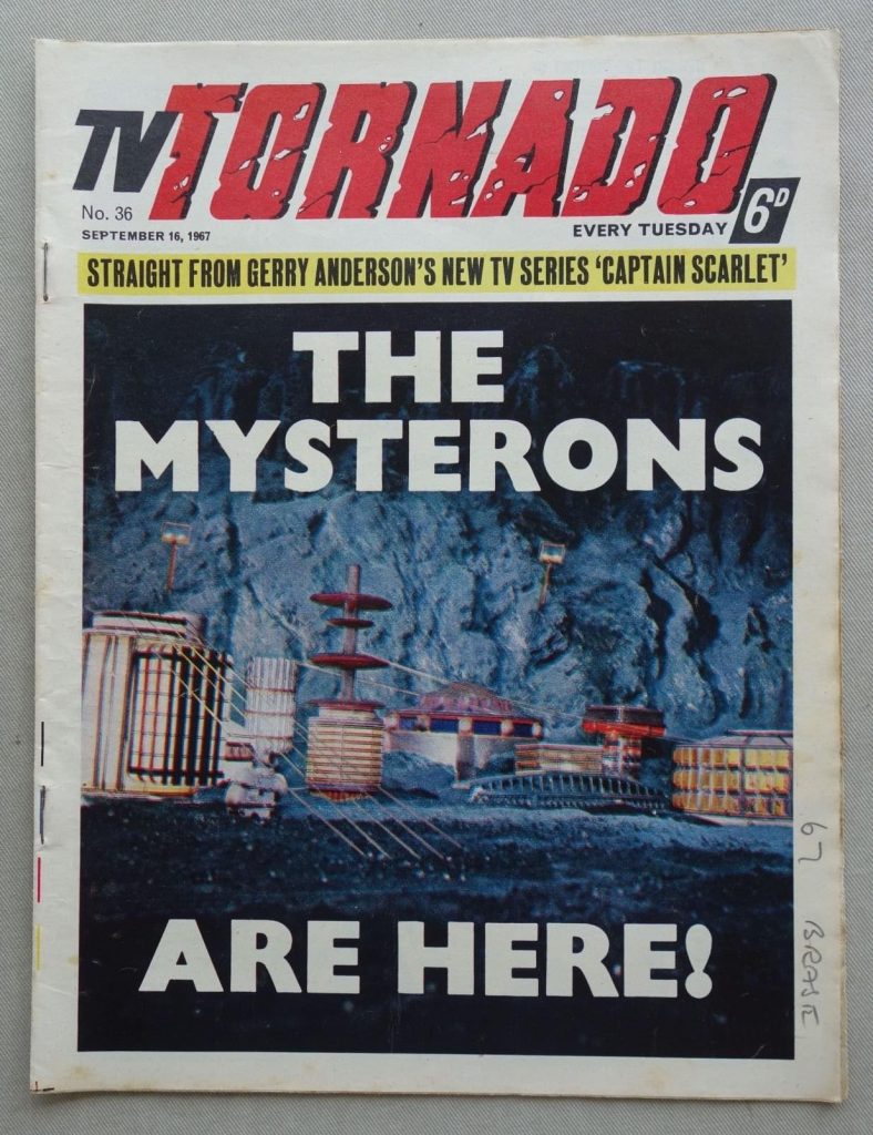 TV Tornado No. 36, cover dated 16th September 1967. First appearance of The Mysterons