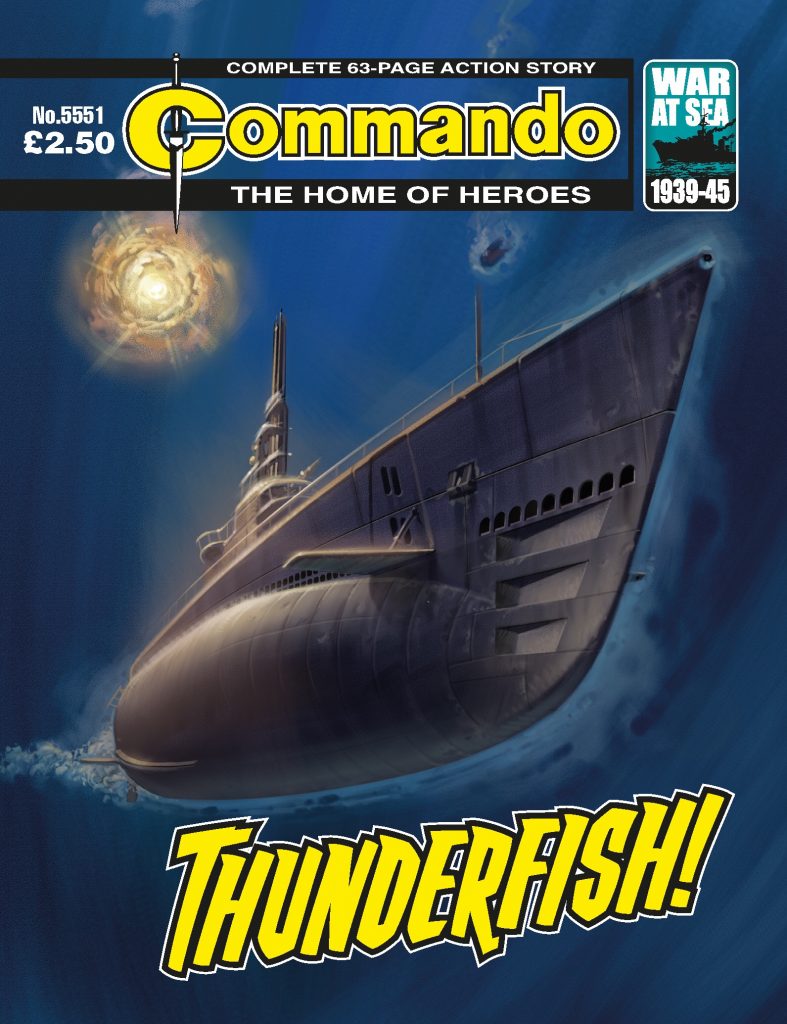 Commando 5551: Home of Heroes - Thunderfish! - cover by Mark Harris