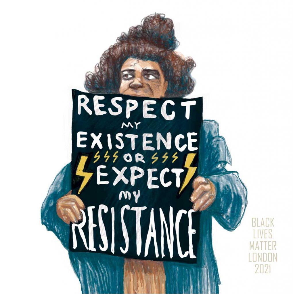 Word on the Street - art by Myfanwy Tristram - Black Lives Matter 2021