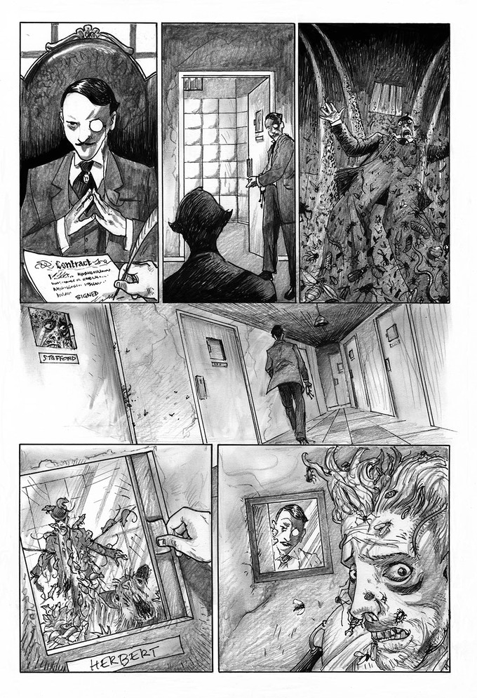 Art for an extra strip for Dracula The Return, by David Hitchcock