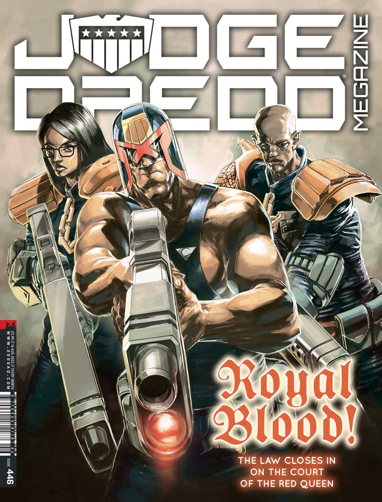 Judge Dredd Megazine 446 - Cover by Jake Lynch