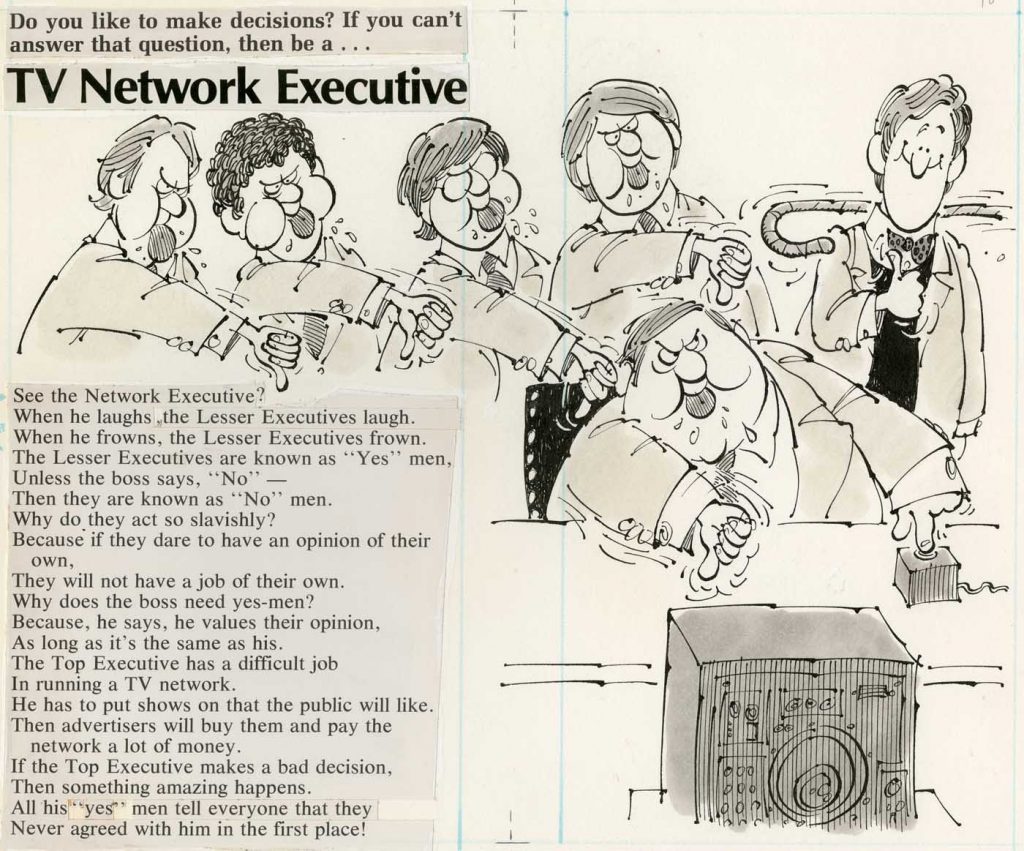 “The Mad Guide To Careers”, 1978 - How to be a TV Executive" by Paul Coker Jr.
