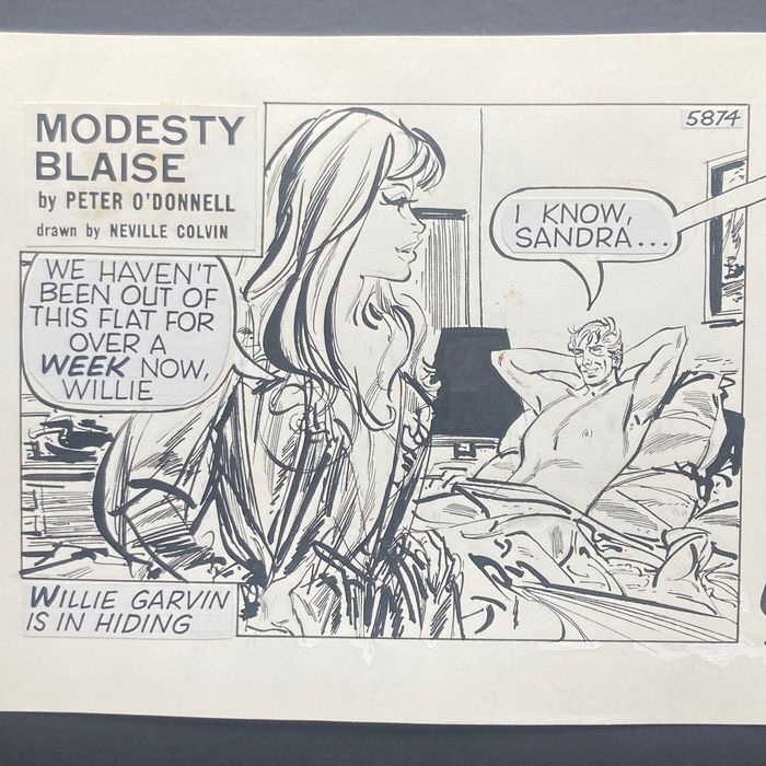 Modesty Blaise #5874 (1983), art by Neville Colvin - Detail 