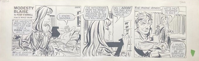 Modesty Blaise #5874 (1983), art by Neville Colvin