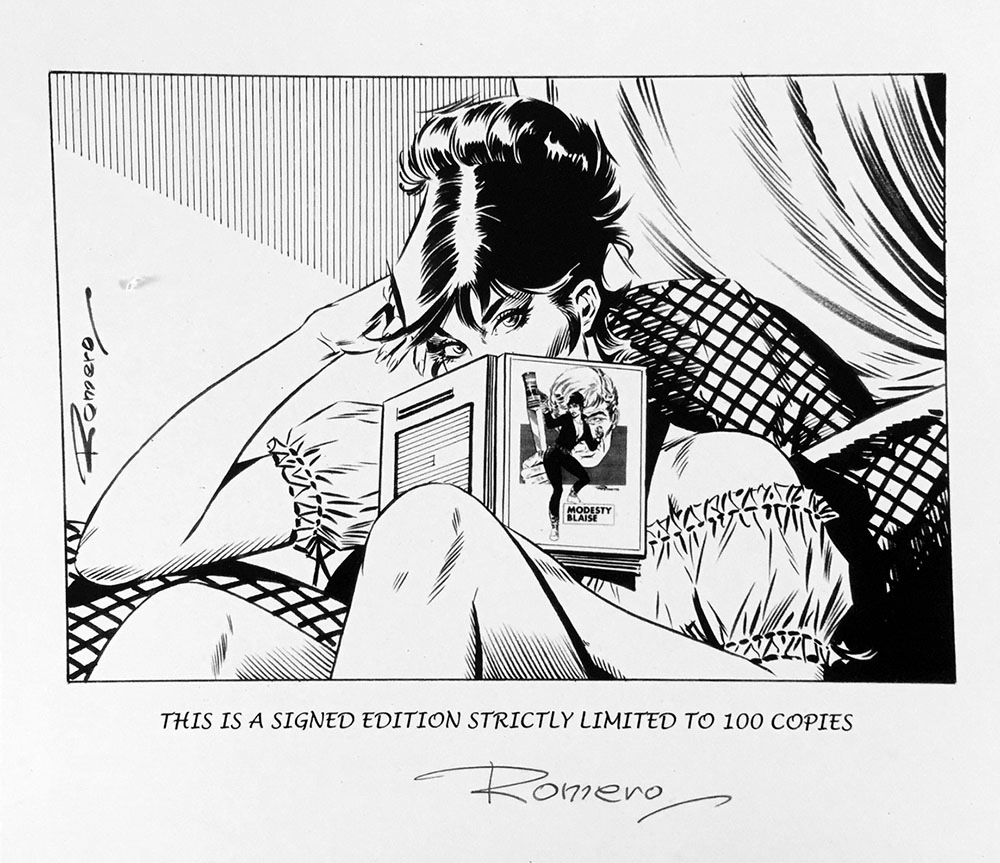The Modesty Blaise Artists (Illustrators Special) - limited edition Enrique Badia Romero print (available with hardcover edition)