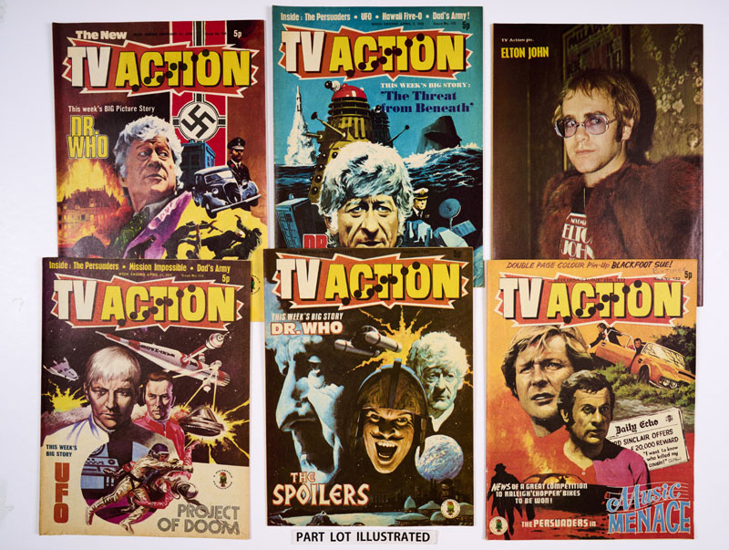TV Action + Countdown (1972) 62-100, becomes T.V. Action (1973) 101-130, 132 last issue