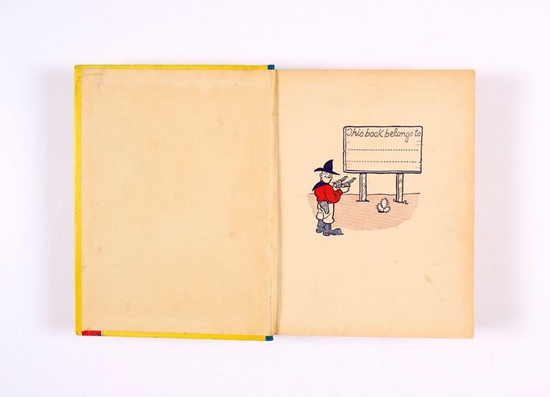Beano Book No 1 (1940). Pansy Potter balances the Beano Bunch! Bright boards with professionally strengthened and colour touched-in spine and corners. Original spine illustration. Erased pencil dedication. Cream/light tan pages with slightly darker margins [apparent fn+]