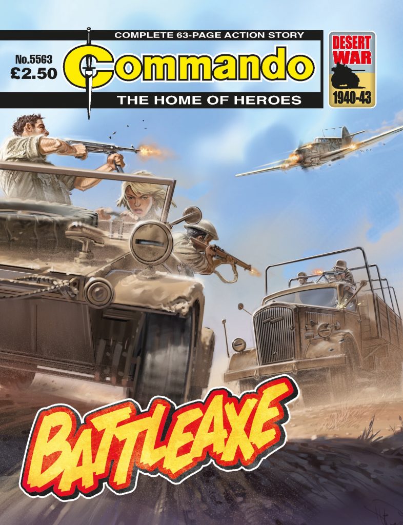 Commando 5563: Home of Heroes - Battleaxe - cover by Mark Harris