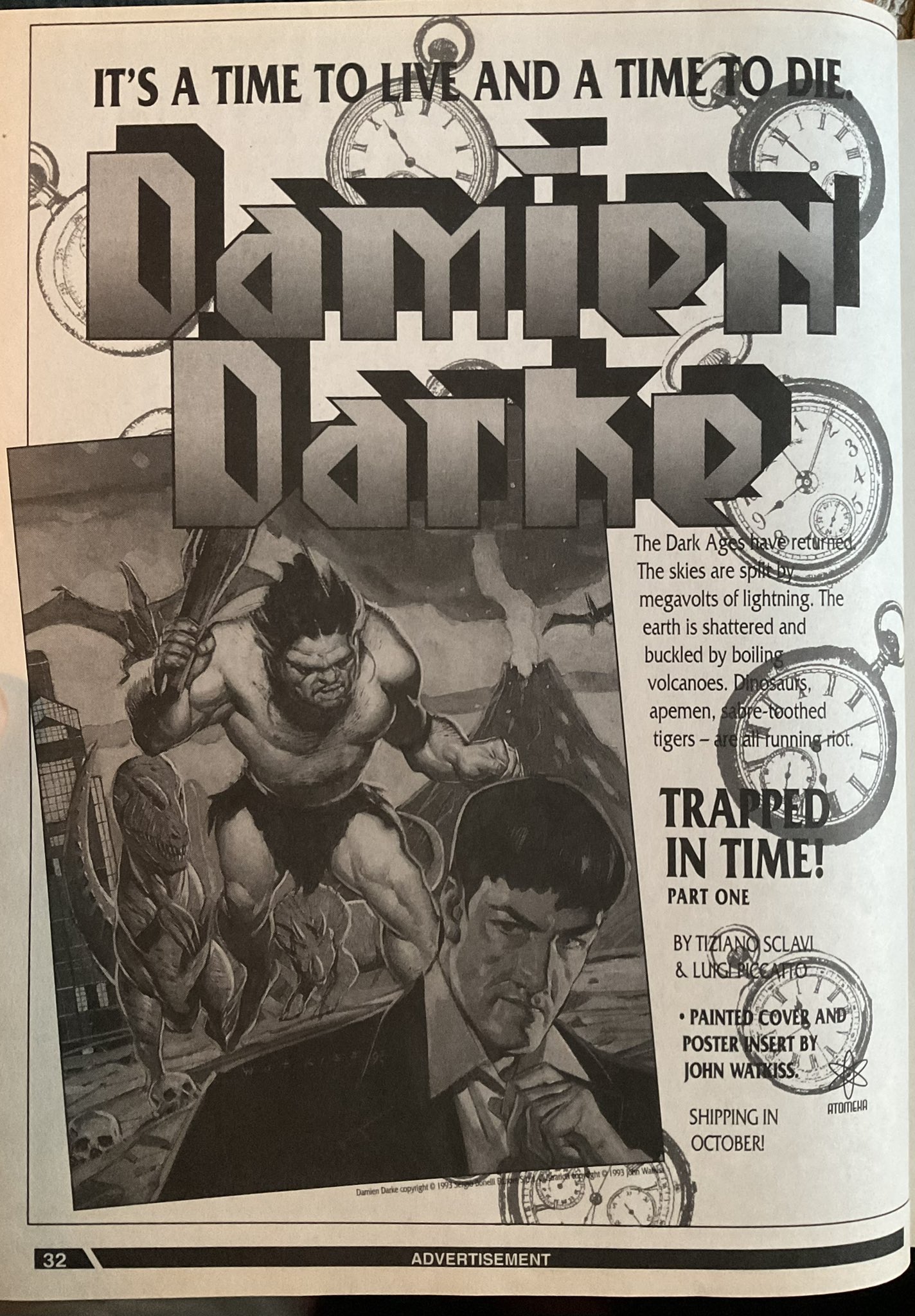 Diamond Previews - August 1993 Damien Darke Promotion (Dylan Dog)