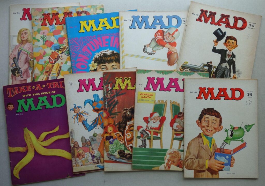 Various 1960s issues of MAD magazine 