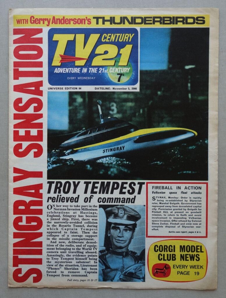 TV Century 21 No. 94, cover dated 5th November 2066 (1966)