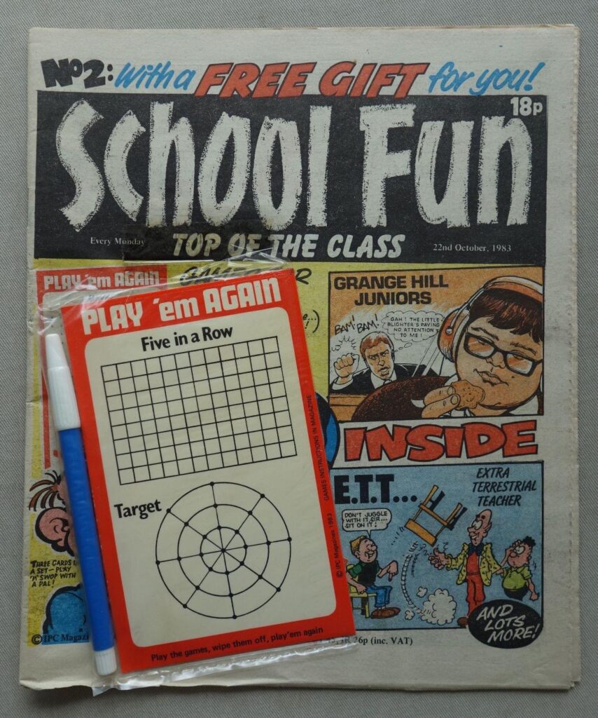 School Fun No. 2, cover dated 22nd October 1983, with free gift
